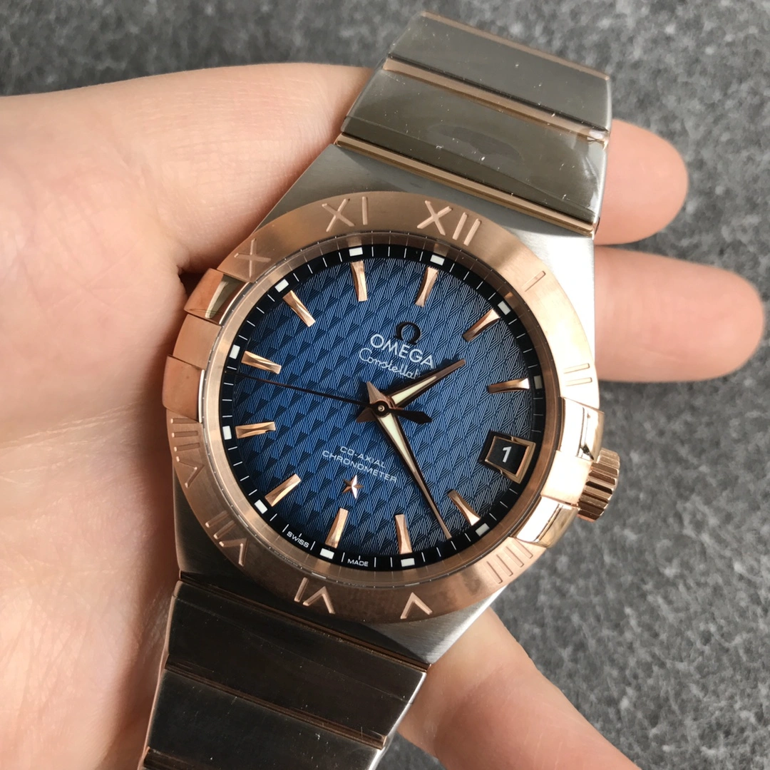 Versatile CBD Factory Omega Constellation Co-Axial 38mm Two-Tone Blue Pattern Dial (123.20.38.21.03.001) 1:1 Super Clone – DD8500 Movement 321